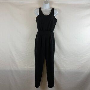 Seattle Gear Jumpsuit S Black Sleeveless Elastic Waist Stirrups